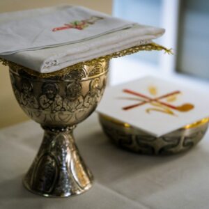 white and blue floral ceramic bowl